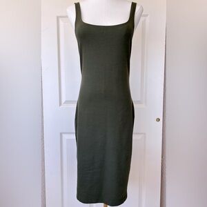 Zara Trafaluc Women’s Tank Dress Green Stretch Size Large‎